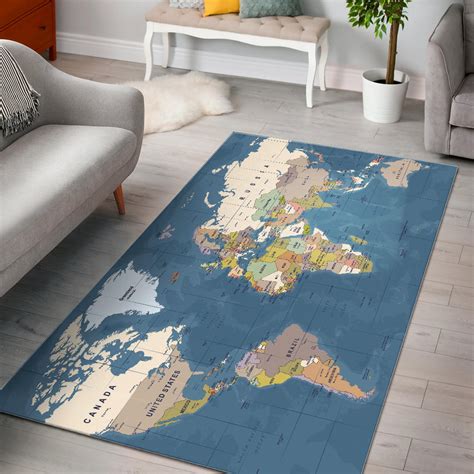 Map Of The World Rug