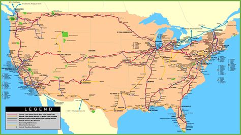 Map Of Train Tracks In Us