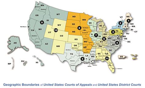 Map Of United States District Courts