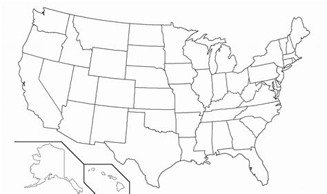 Map Of United States Without Labels