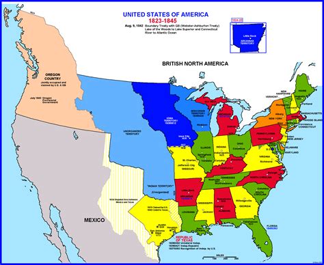 Map Of Us In 1845