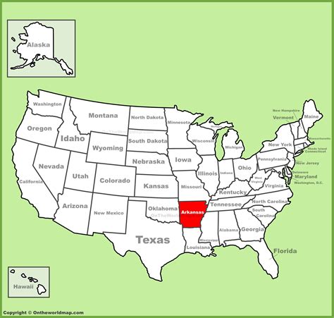 Map Of Usa Arkansas