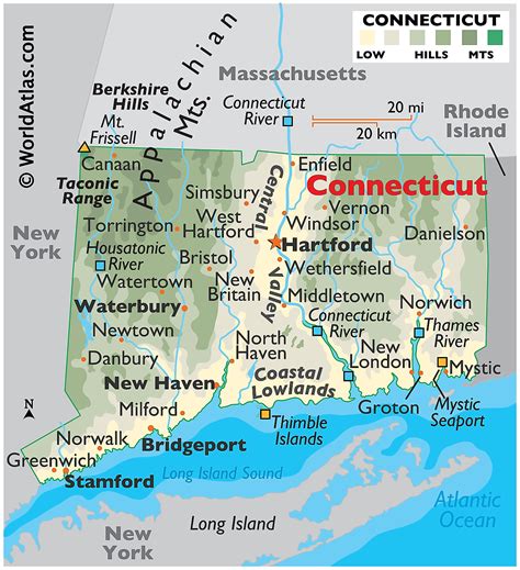 Map Of Usa Connecticut