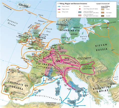 Map Of Viking Invasions