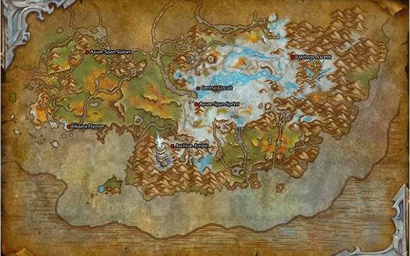 Map Of Wow Caverns Of Infusion