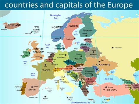 map of europe with capitals» Info ≡ Voyage Carte Plan