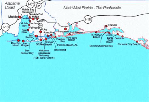 Map Florida Panhandle Beaches