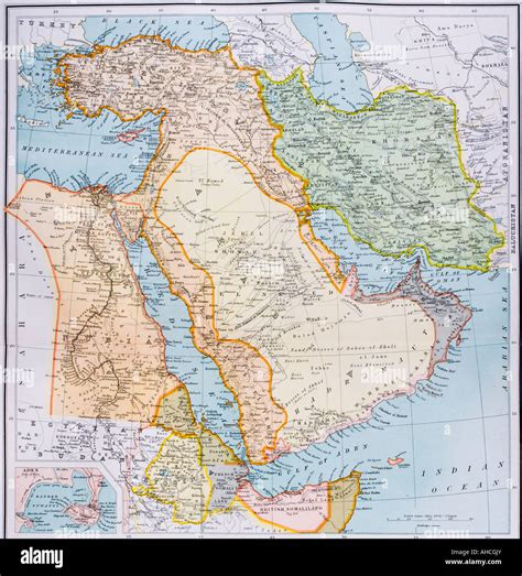 1900 Map The Euphrates Valley Syria, Kurdistan, &c Middle East Map
