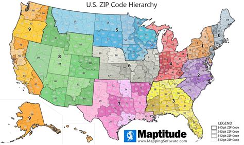 Distribution of the first two digit zip codes in the United States