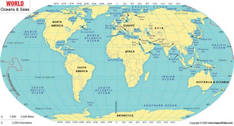 World Ocean Shaded Relief Wall Map