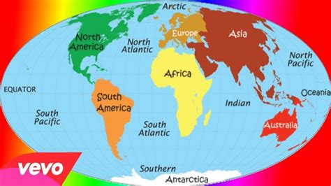 7 Continents and 5 Oceans of the World Geography for Kids
