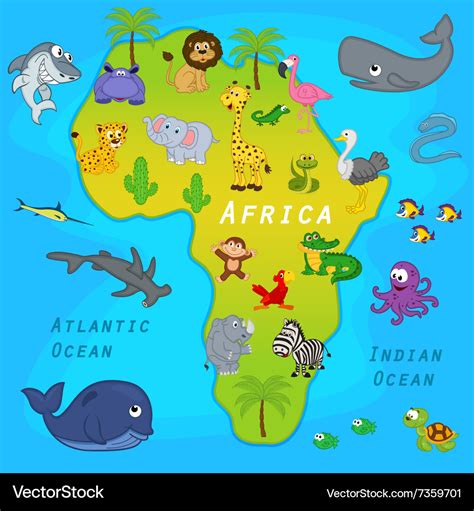 Map Of Africa Animals