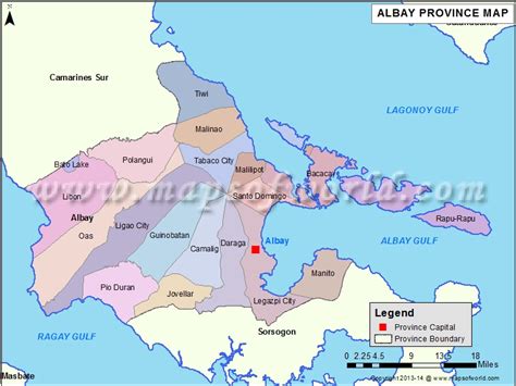 Physical 3D Map of Albay