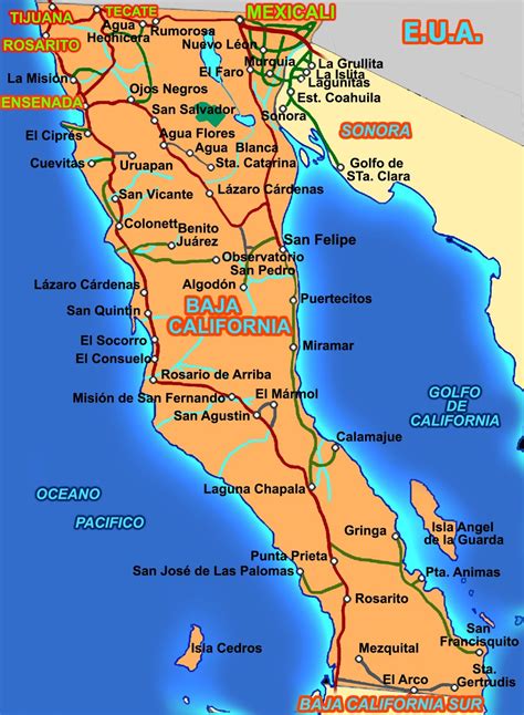 Map Of Baja California Norte