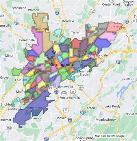 Map Of Birmingham Al Neighborhoods
