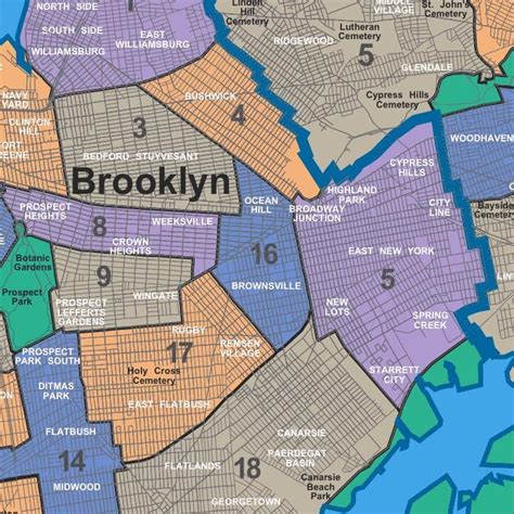 Brooklyn Neighbourhoods Map Brooklyn map, Brooklyn neighborhoods, The