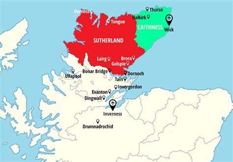 Map Of Caithness And Sutherland