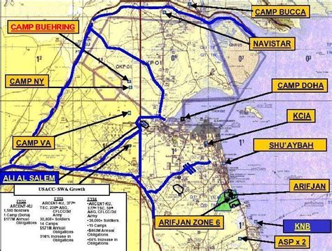 Map Of Camp Arifjan Kuwait Islands With Names