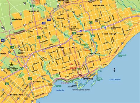 Large administrative subdivisions map of Toronto Maps