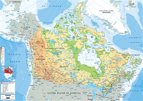 Detailed administrative map of Canada Canada North America