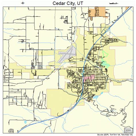 Aerial Photography Map of Cedar City, UT Utah