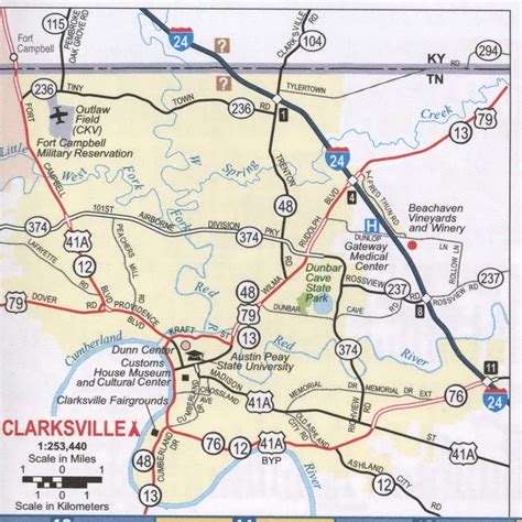 Clarksville, Tennessee Map