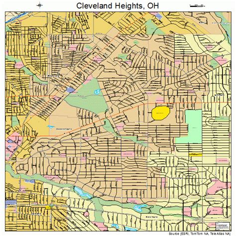 Cleveland Heights Map, Ohio