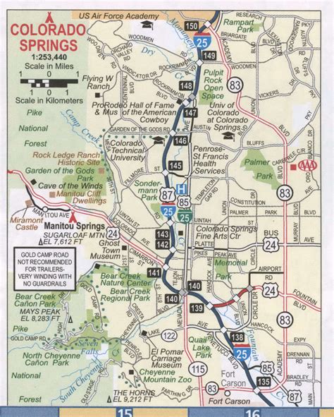 Aerial Photography Map of Colorado Springs, CO Colorado