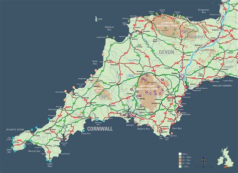 Map of the Viewpoint locations in Adam Burton’s Photographing Cornwall