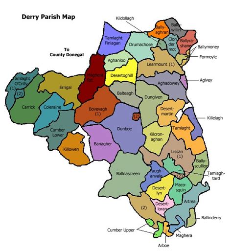 Derry A4 County Map 4schools.ie