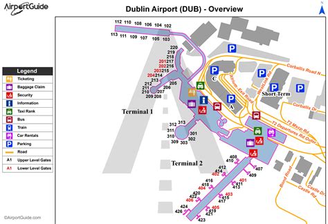 Dublin airport map Map of Dublin airport (Ireland) Airport map