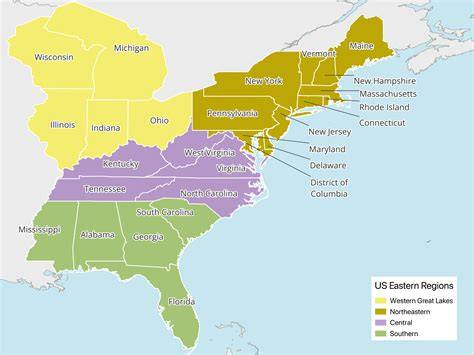 Map Of Easter Us