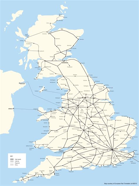 Original Railway Poster British Railways Network System Map 1957