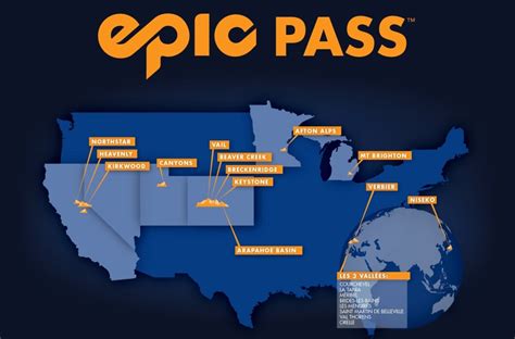 Map Of Epic Pass Resorts