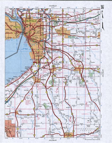 Erie County Map Map of Erie County New York