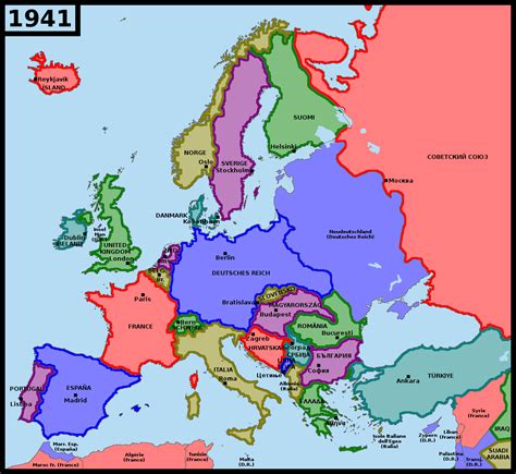 Europe Map After WWII