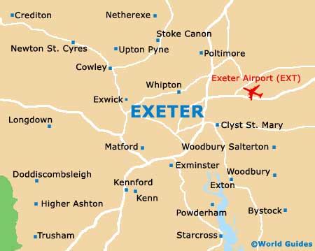 Detailed map of Exeter