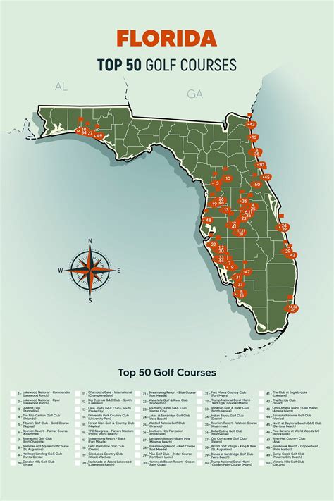 Map Of Florida Golf Courses Globalsupportinitiative Florida Golf
