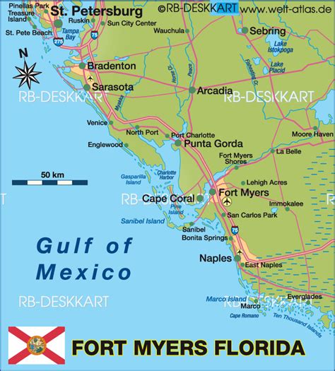 Map Of Florida Showing Fort Myers