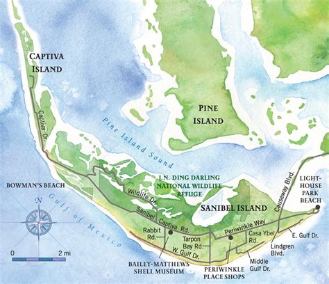 Map Of Florida With Sanibel Island