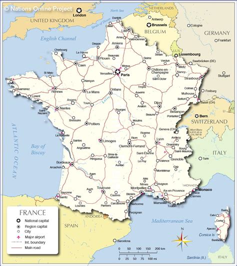 Map Of France Printable Free