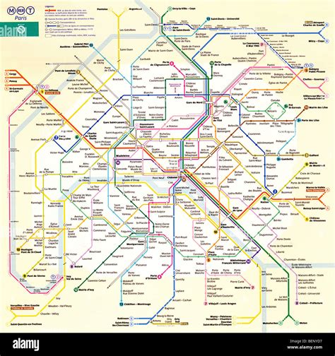 Central Paris metro map Paris metro map, Paris