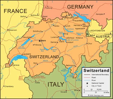 Map Of Germany And Switzerland