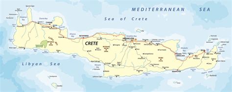 Maps of the island of Crete Greece