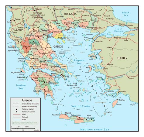 Greece Physical Map with regard to Printable Map Of Greece Printable Maps