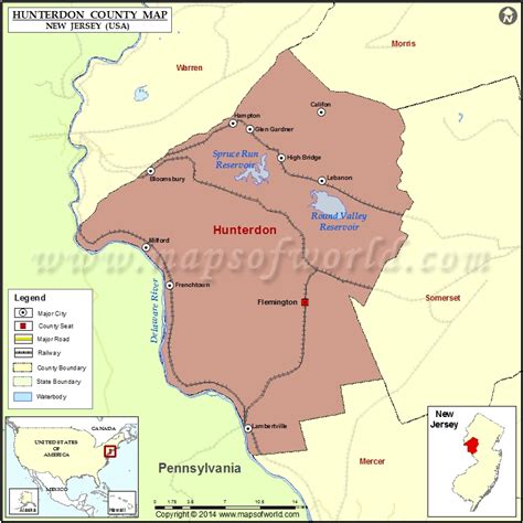 Map Of Hunterdon County Nj Maping Resources