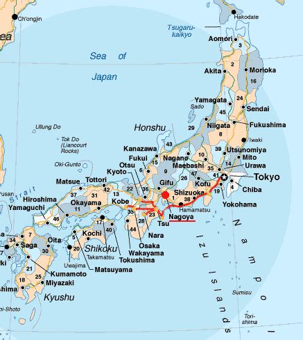 Map Of Japan Nagoya