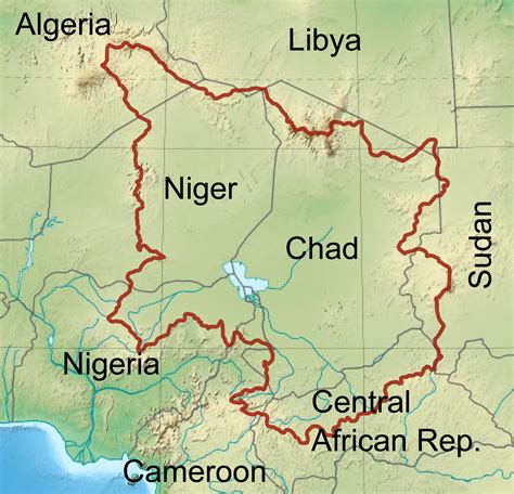 Map Of Lake Chad