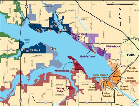 Map Of Lake Red Rock Iowa