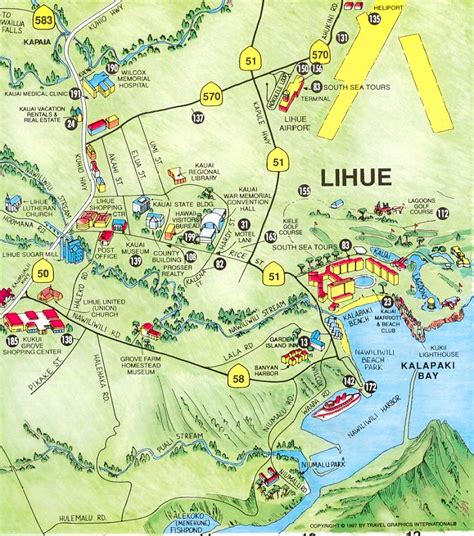 Lihue Hawaii Street Map 1545200